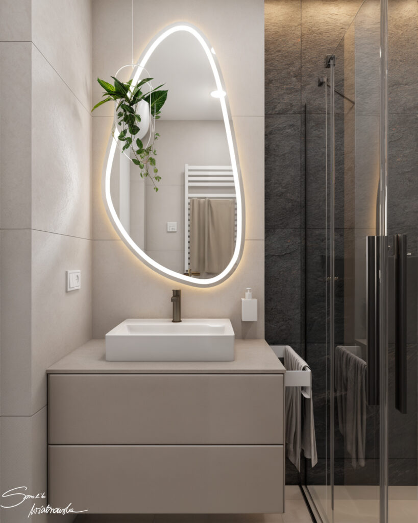 Nowoczesna łazienka w domu jednorodzinnym