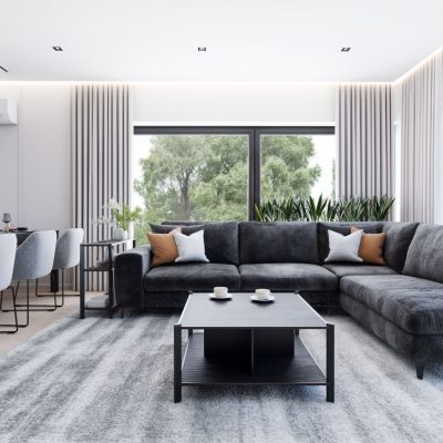 projekt wnętrza salonu z jadalnią - funkcjonalny i nowoczesny